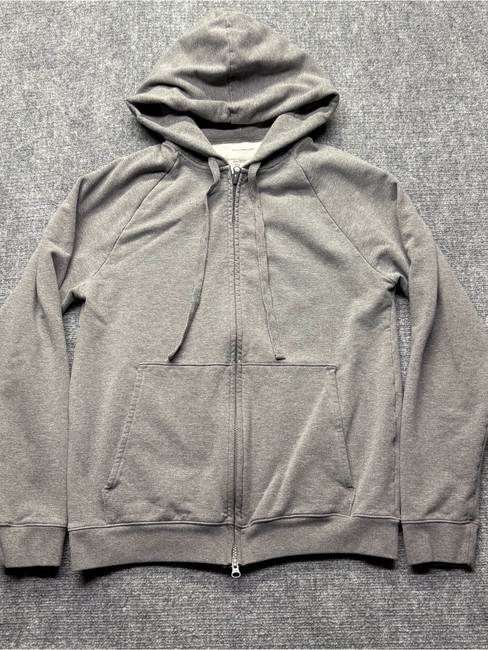 Brooklinen Hoodie Mens Medium Gray Loungewear Collection Full Zip USA Made